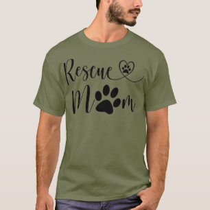 Camiseta Rescate Perro Perro Amor Corazón Gato Mamá Amor Re