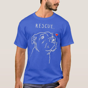 Camiseta Rescate Perro Pitbull Dibujando Rescate Mamá Adopt