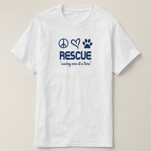 Camiseta Rescate "Salvando Uno a la Vez" (Diseño del anverso)