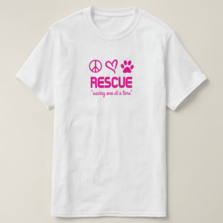 Camiseta Rescate "Salvando Uno a la Vez" (rosa)