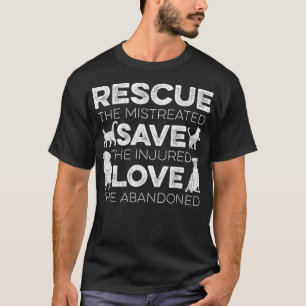 Camiseta Rescate Salvar Amor Animales Rescate Perro Amor Ga