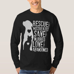 Camiseta Rescate Salvar Amor Rescate Animal Perro Perro Gat