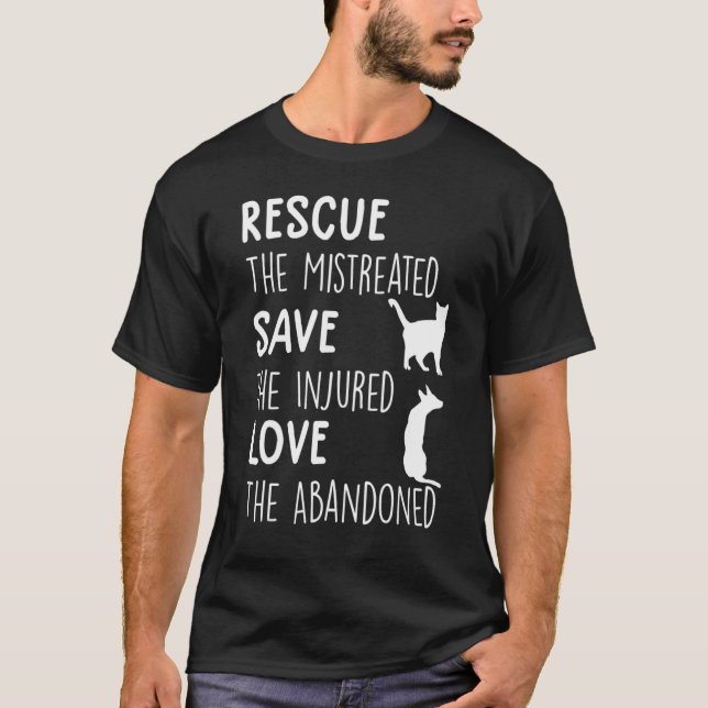 Camiseta Rescate salve amor animal lindo perro de rescate g (Anverso)