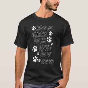 Camiseta Rescate salve amor lindo animal rescate perro gato