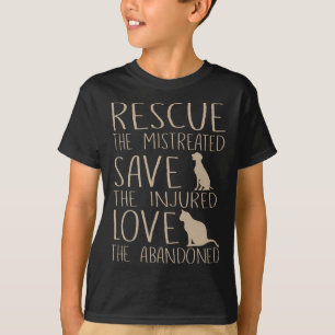 Camiseta Rescate salve amor - Rescate animal lindo amor de