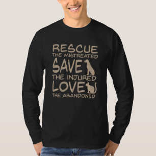 Camiseta Rescate salve amor - Rescate animal lindo amor de 
