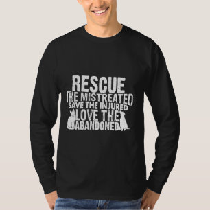 Camiseta Rescate Salve Amor Rescate Perro Gato Mascota