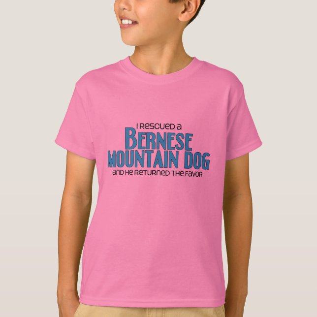 Camiseta Rescaté un perro de montaña de Bernese (el perro (Anverso)