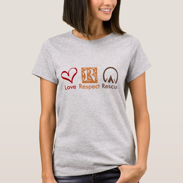 Camiseta "Rescate y adopción del caballo del rescate del (Anverso)