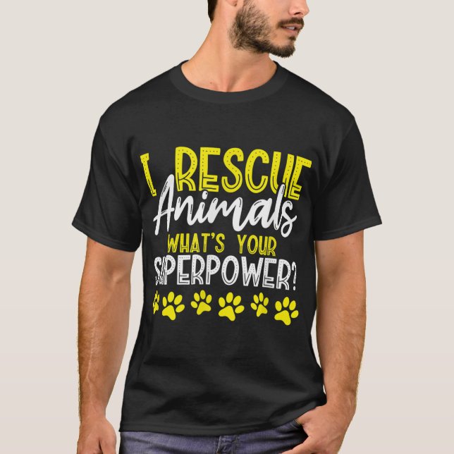 Camiseta Rescato a animales: ¿Cuál es tu anuncio de gato pa (Anverso)