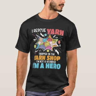 Camiseta Rescato Hilo Tejiendo Tejedora Ganchillo
