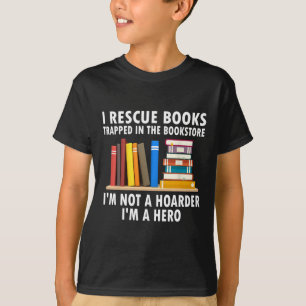 Camiseta Rescato Libros Atrapados En La Librería Divertido