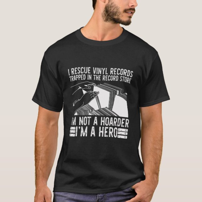 Camiseta Rescato Registros De Vinilo Atrapados En La Tienda (Anverso)