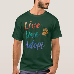 Camiseta Rescue Dog Gifts Live Love Adopte 