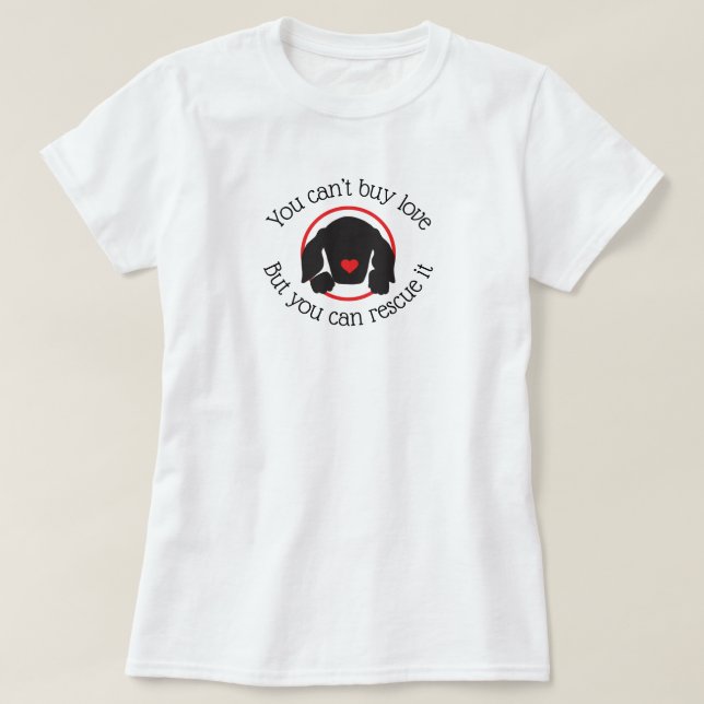 Camiseta Rescue Dog Love Women's Basic T-Shirt (Diseño del anverso)