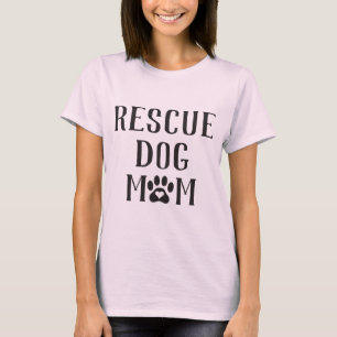 Camiseta Rescue Dog Mom Heart Paw Print