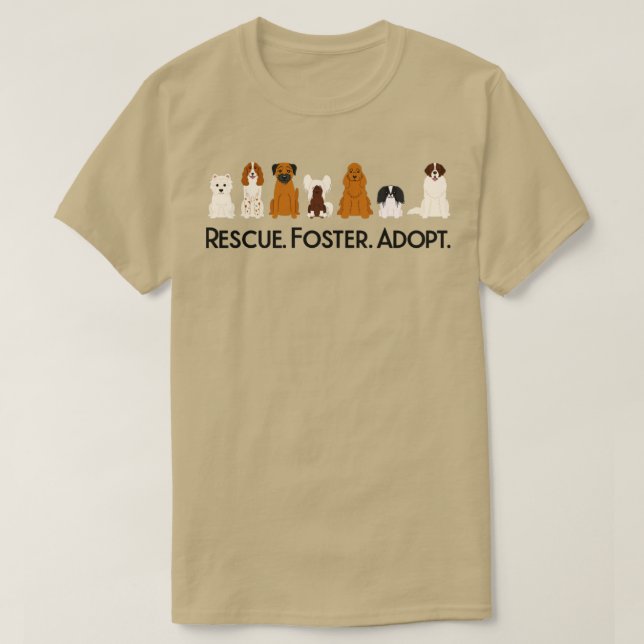 Camiseta Rescue Foster Adopte Perros (Diseño del anverso)