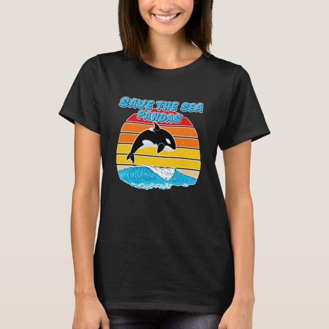 Camiseta Rescue Killer Whale Orcas Save The Sea Pandas Mari (Anverso)