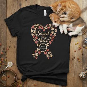 Camiseta Rescue Ribbon Heart — Adopta No Compres