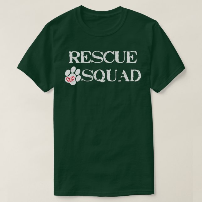 Camiseta Rescue Squad Dog Paw Heart For Men Women (Diseño del anverso)