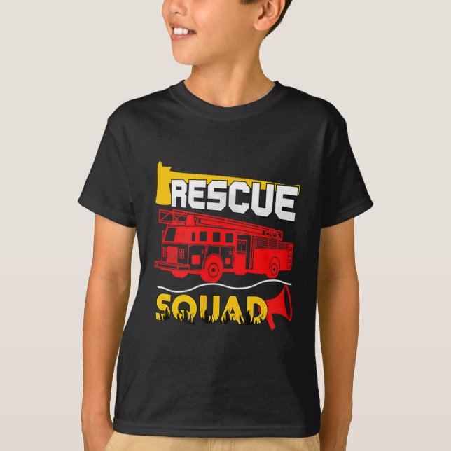 Camiseta Rescue Squad Lifesaver Fireman Gift Proud Firefigh (Anverso)