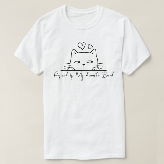 Camiseta Rescued Is My Favorite Breed (Diseño del anverso)