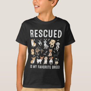 Camiseta Rescued Is My Favorite Breed Cute Rescue Dogs