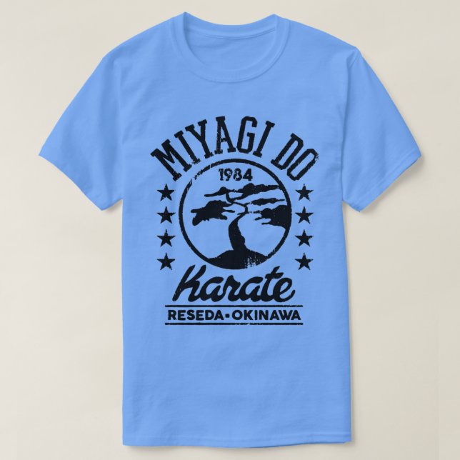 Camiseta Reseda Okinawa Miyagido Karate 1984 Trimezcla (Diseño del anverso)