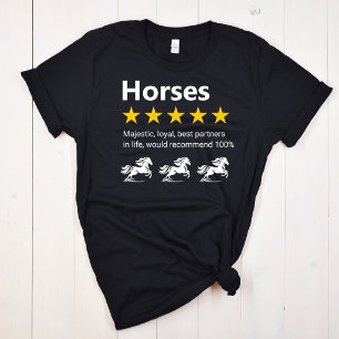Camiseta reseña de 5 estrellas de Caballos Divertidos
