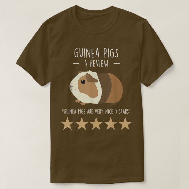 Camiseta Reseña de cerdo guineana, graciosa Mascota animal  (Diseño del anverso)