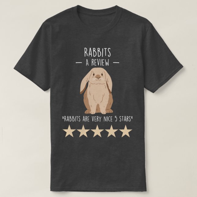 Camiseta Reseña de conejo (Diseño del anverso)