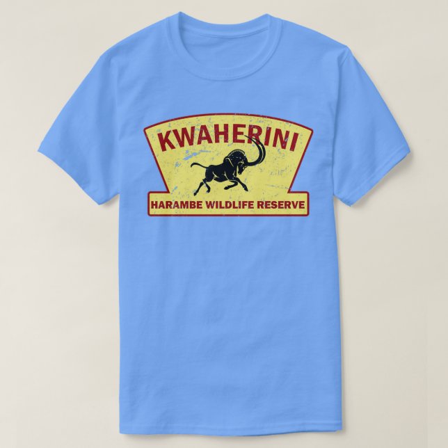 Camiseta Reserva de vida silvestre Kwaherini Harambe (Diseño del anverso)
