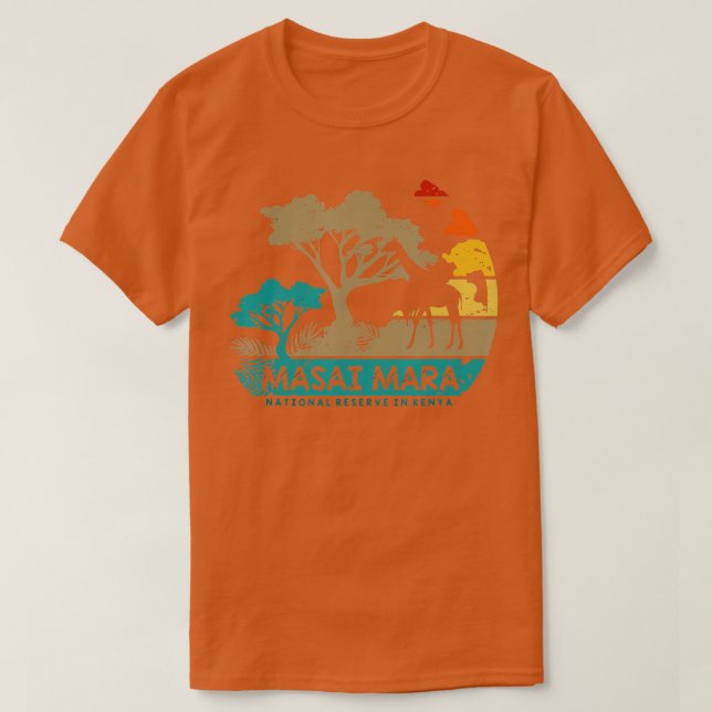 Camiseta Reserva nacional Masai Mara Safari Kenya Serengeti (Diseño del anverso)