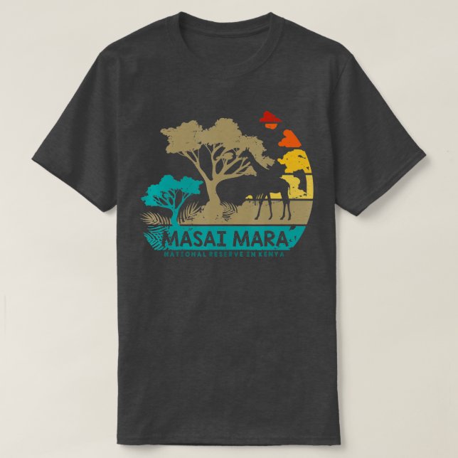 Camiseta Reserva nacional Masai Mara Safari Kenya Serengeti (Diseño del anverso)