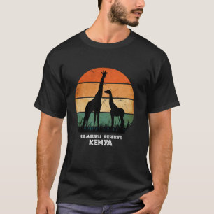 Camiseta Reserva Samburu, Kenia Safari Nacional de Jirafas 