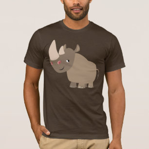 Camiseta reservada del rinoceronte del dibujo