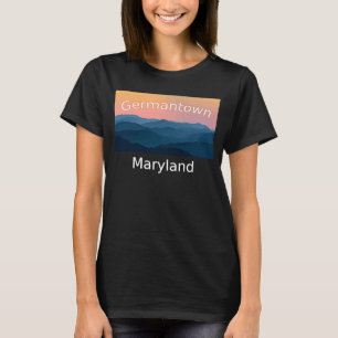 Camiseta Residencia de Germantown Maryland Mountain Sunset