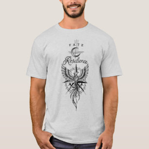 Camiseta Resiliencia al Destino y Estética de Arte de Línea
