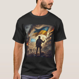 Camiseta Resiliencia en medio de las ruinas de guerra