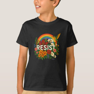 Camiseta Resist Floral Anti Trump Política Protesta Orgullo
