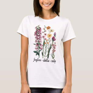 Camiseta Resist Floral Sutil de Protesta Vintage Foxglove D