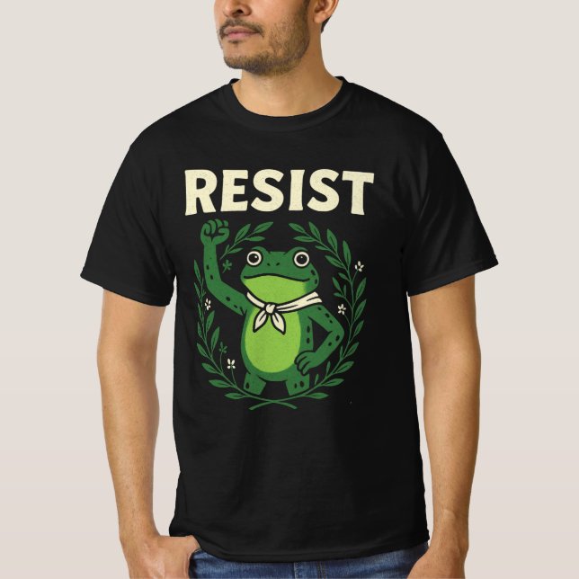 Camiseta Resist Frog Portland Frog Protest for Men Women  (Anverso)