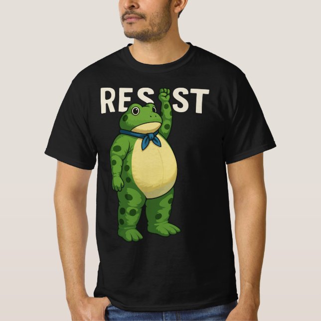 Camiseta Resist Frog Portland Frog Protest for Men Women T- (Anverso)