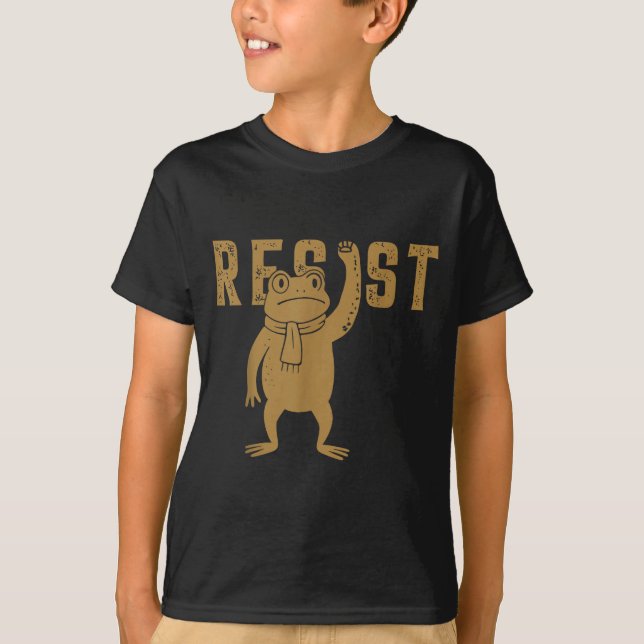 Camiseta Resist Frog Rtland Frog Protest For Men Women  (Anverso)