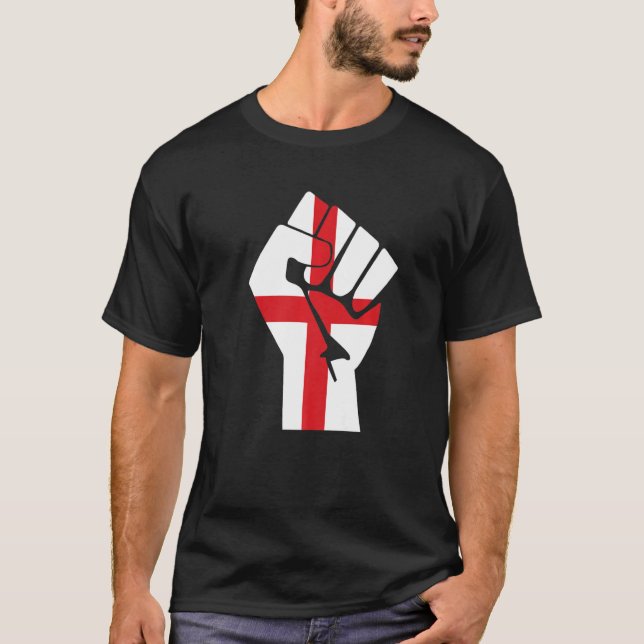Camiseta Resist Hand Sign England Flag   (Anverso)