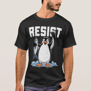 Camiseta Resist Penguin Activism Diseño Gráfico 1