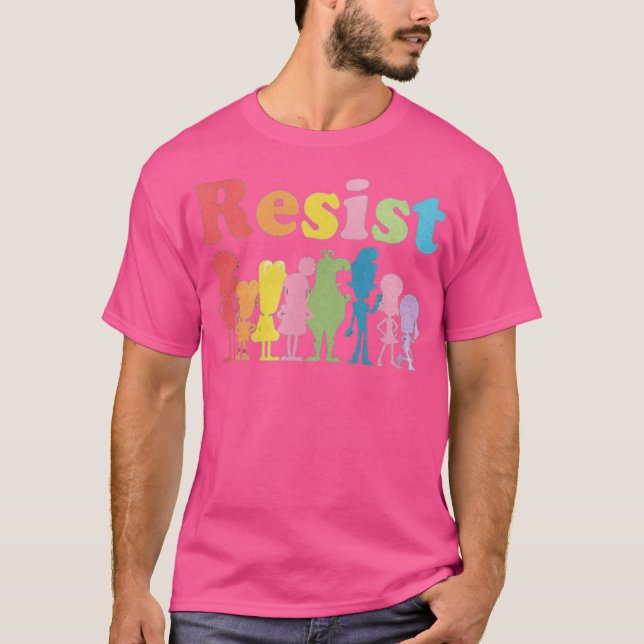 Camiseta RESIST - Protesta del orgullo arcoiris Personaliza (Anverso)
