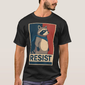 Camiseta Resist Raccoon Political Protest Poster Art