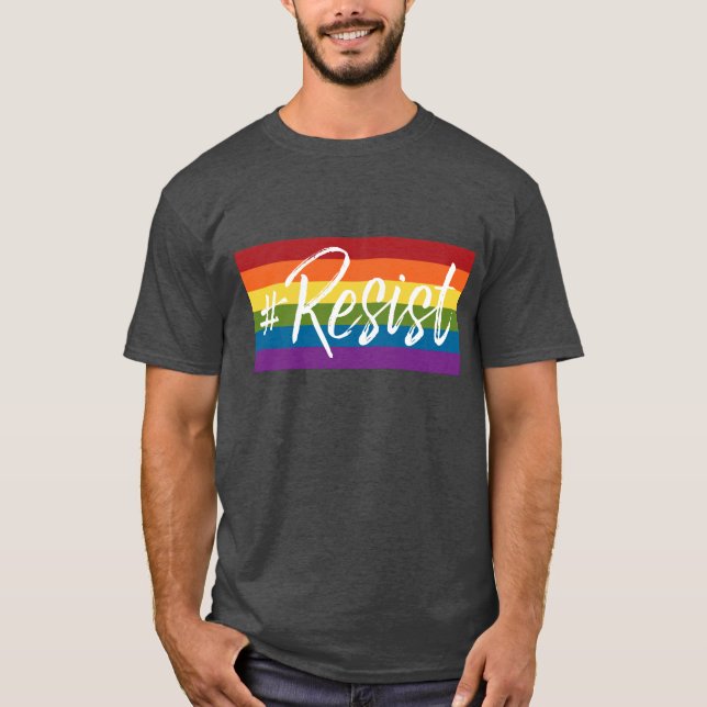 Camiseta #Resist (resiste) - El amor priva de odio - anti D (Anverso)