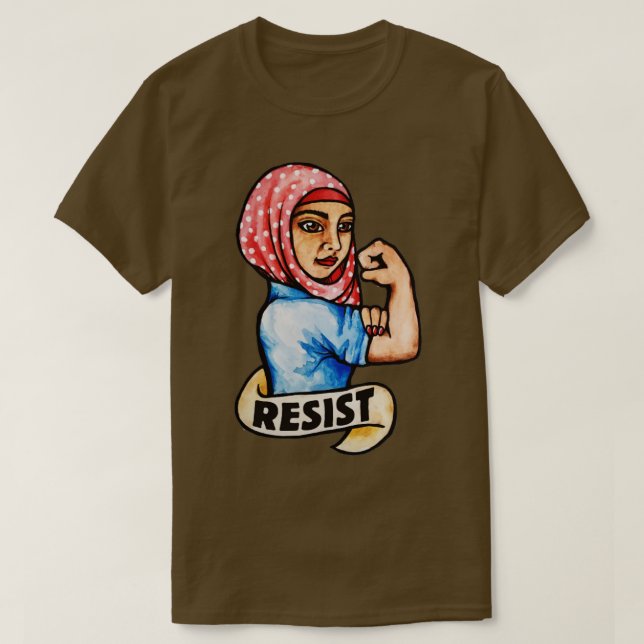 Camiseta Resist rosie the riveter (Diseño del anverso)